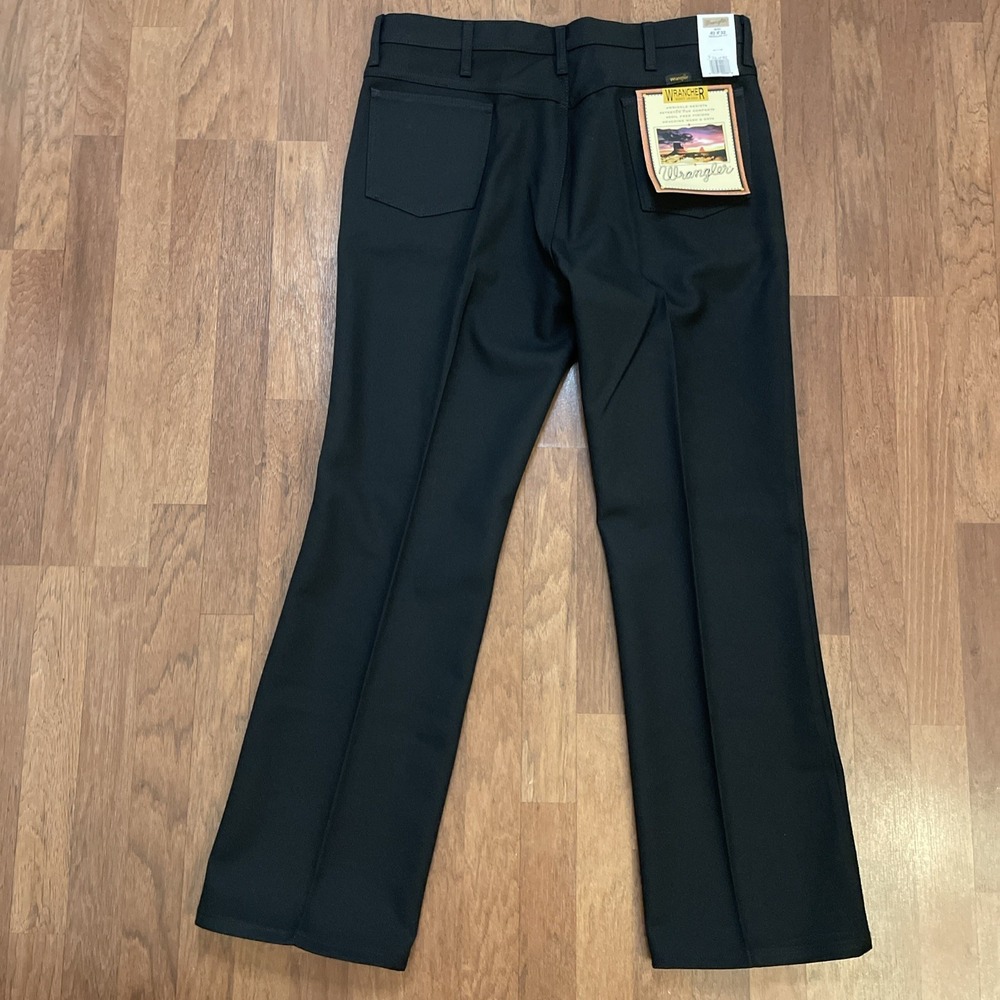 Wrangler Wrancher Dress Jeans Mens 40x32 Black Regular Fit New w/ Tags - Picture 3 of 8